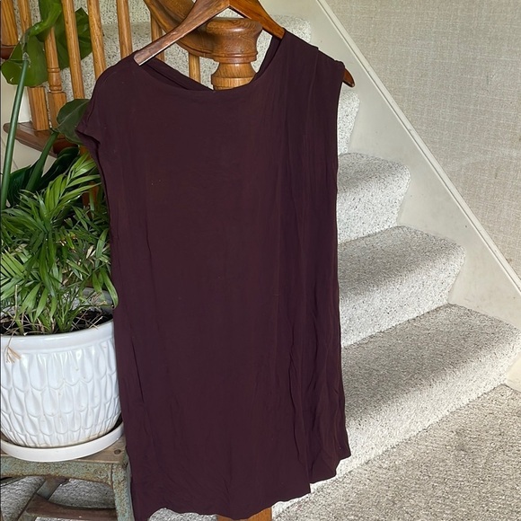 Eileen Fisher Purple Sleeveless Flowy Boho Tunic Dress - Picture 2 of 9